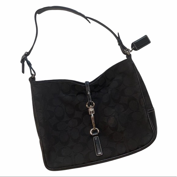 Coach Handbags - Coach Signature Black Hampton Hobo Handbag